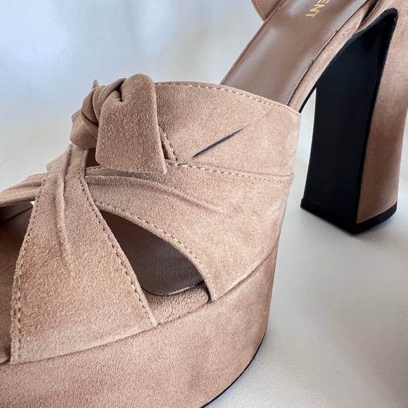 *SOLD* AUTH Saint-Laurent Candy 80 Bow Platforms - Picture 12 of 13